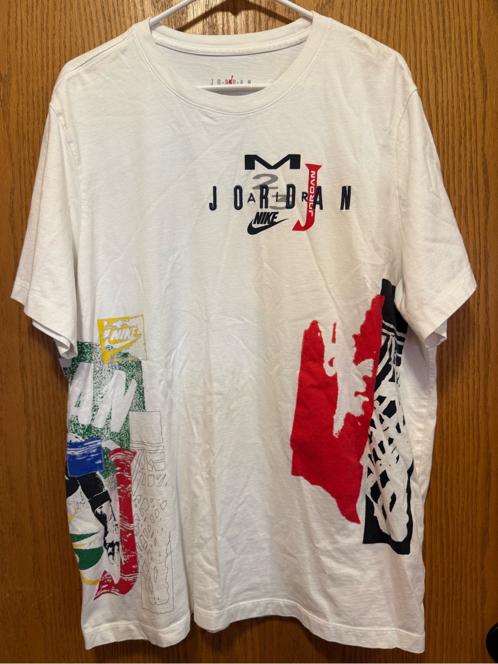 Nike Jordan White Graphic Short-Sleeve T-Shirt
